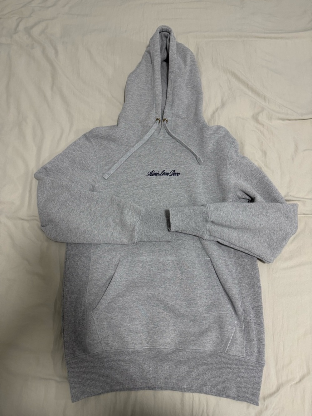 Aime Leon Dore Men's Grey Logo Hooded Sweatshirt (Size Medium)
